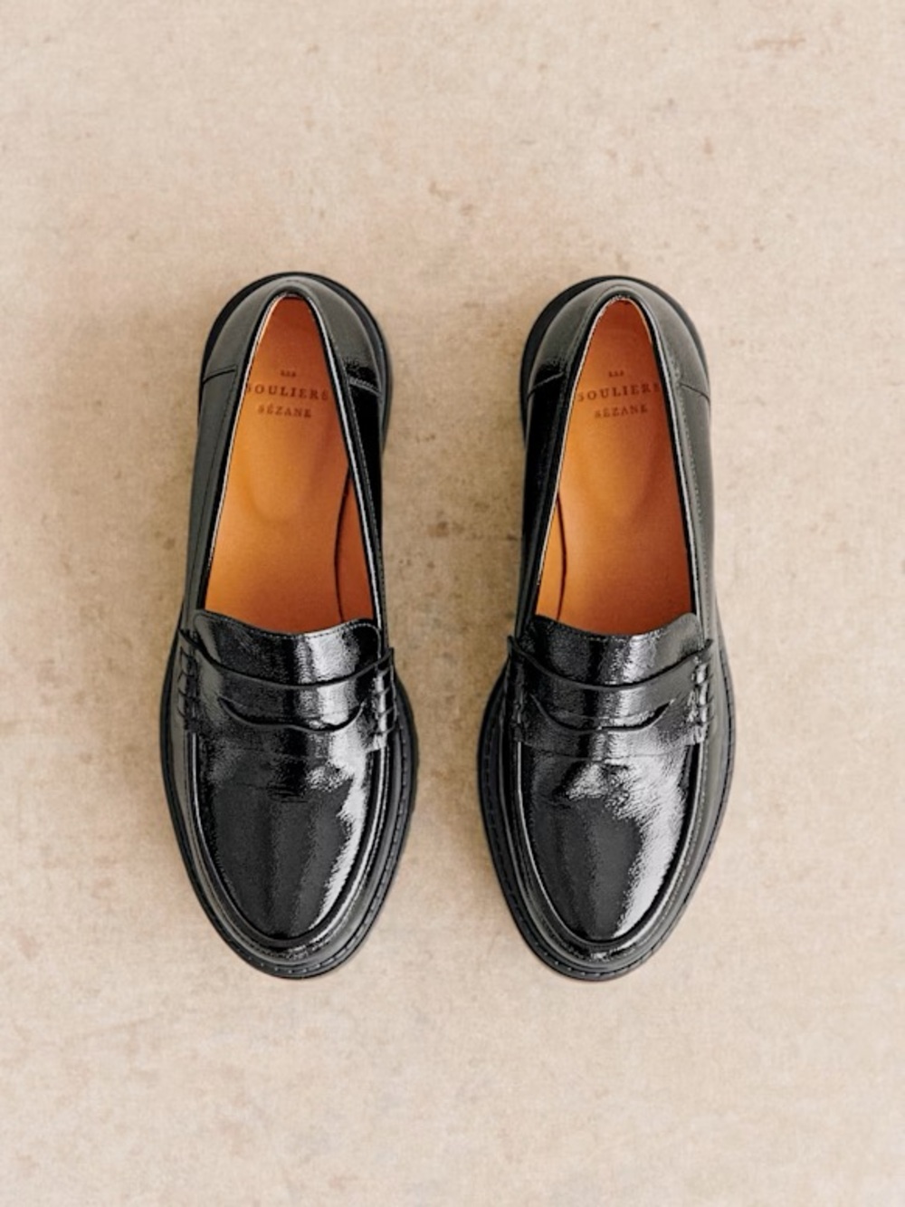 EUC Sézane Albane Loafers in Patent Black Size 9/40 - Picture 2 of 15